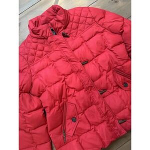 Lauren Ralph Lauren Jacket Womens XL‎ Red Down Puffer Quilted Toggle Zip No Hood
